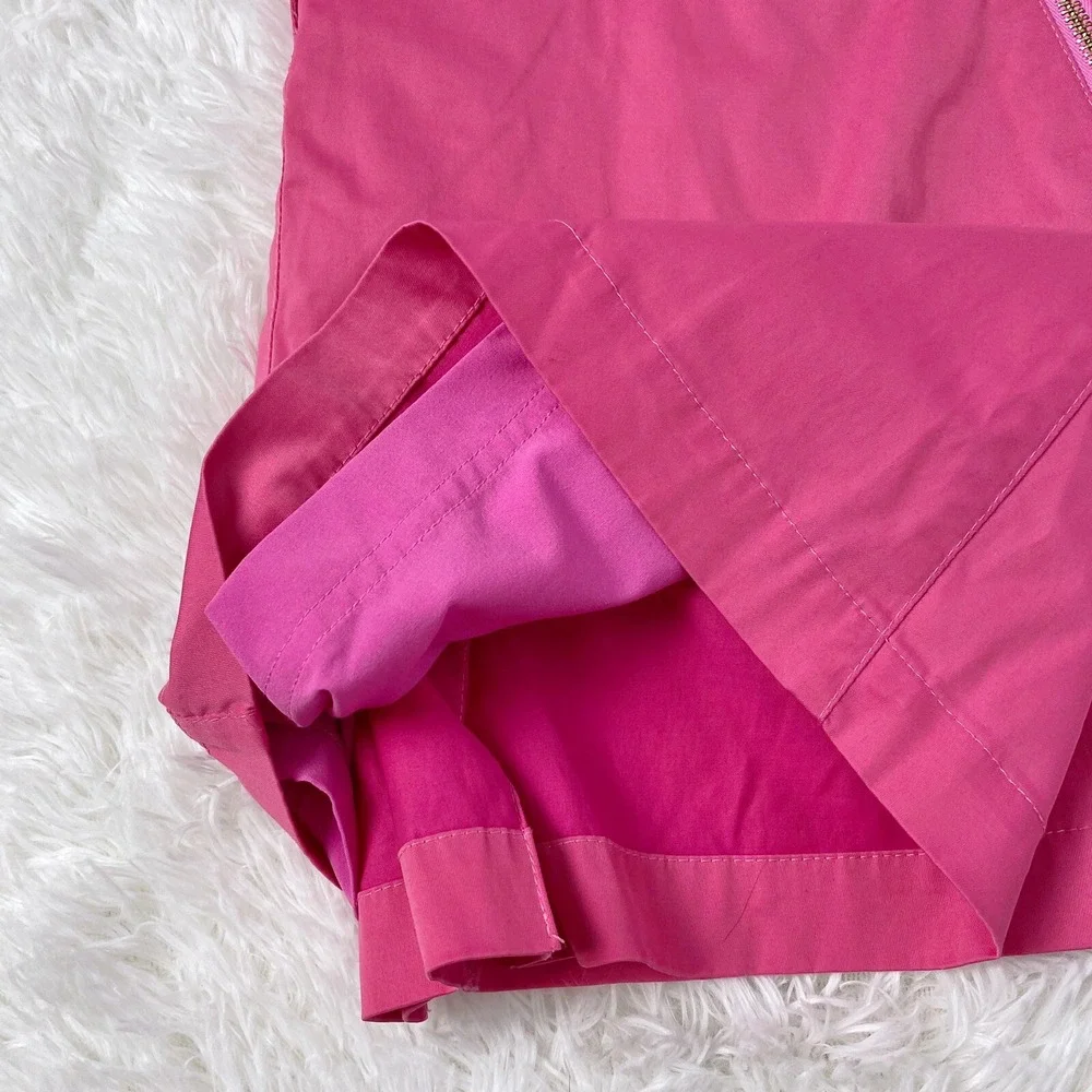 Liz Claiborne Golf Skirt Skort Women's 6 Pink Gold Zip‎ Pockets
